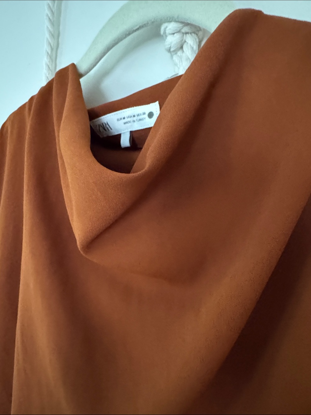 Zara Rust Sleeveless Draped Midi Dress - Picture 3 of 4